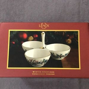 Lenox Winter Greetings Condiment Server